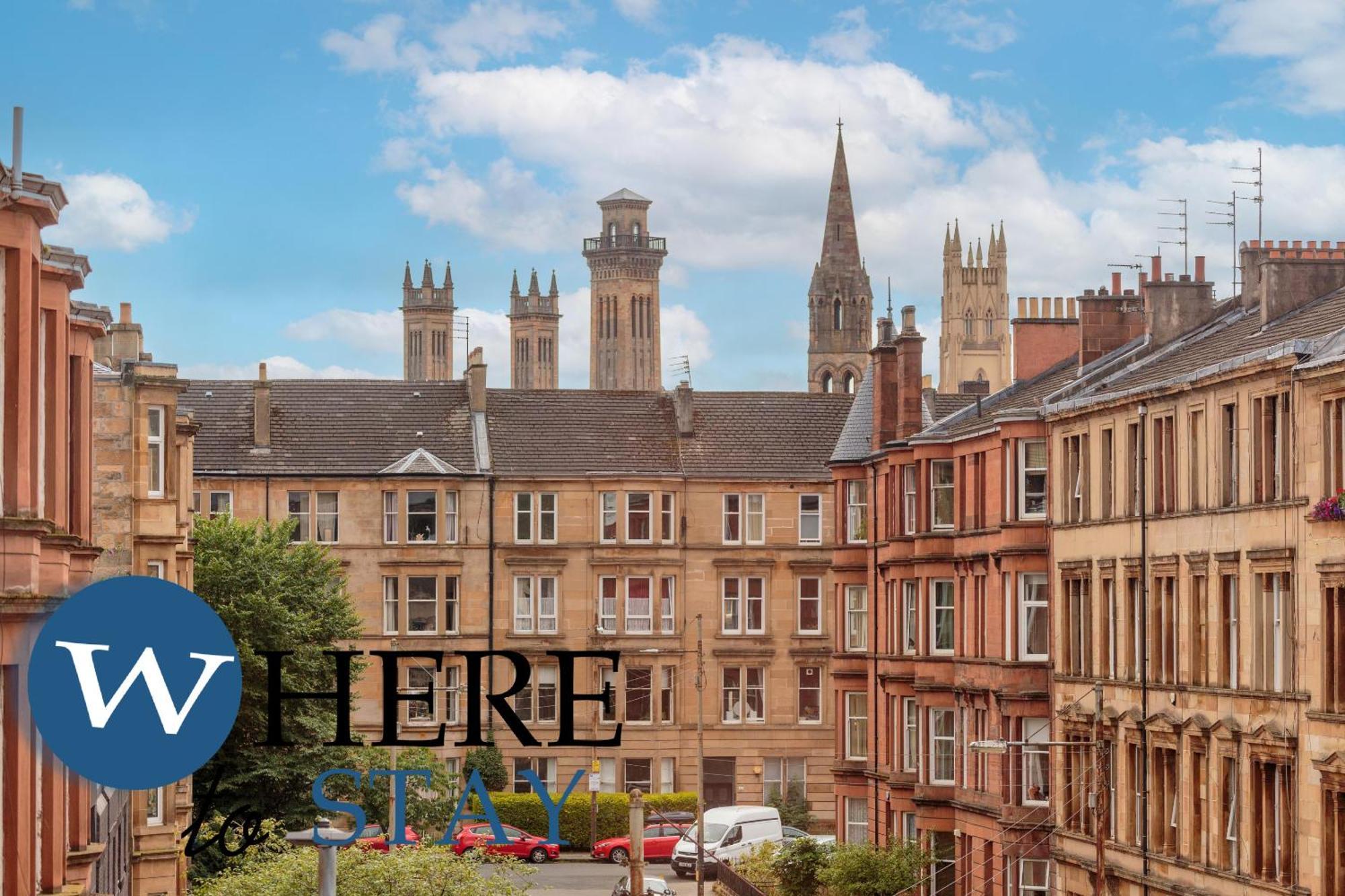 Bright 1 Bedroom Apartment-Private Parking Glasgow Exterior photo