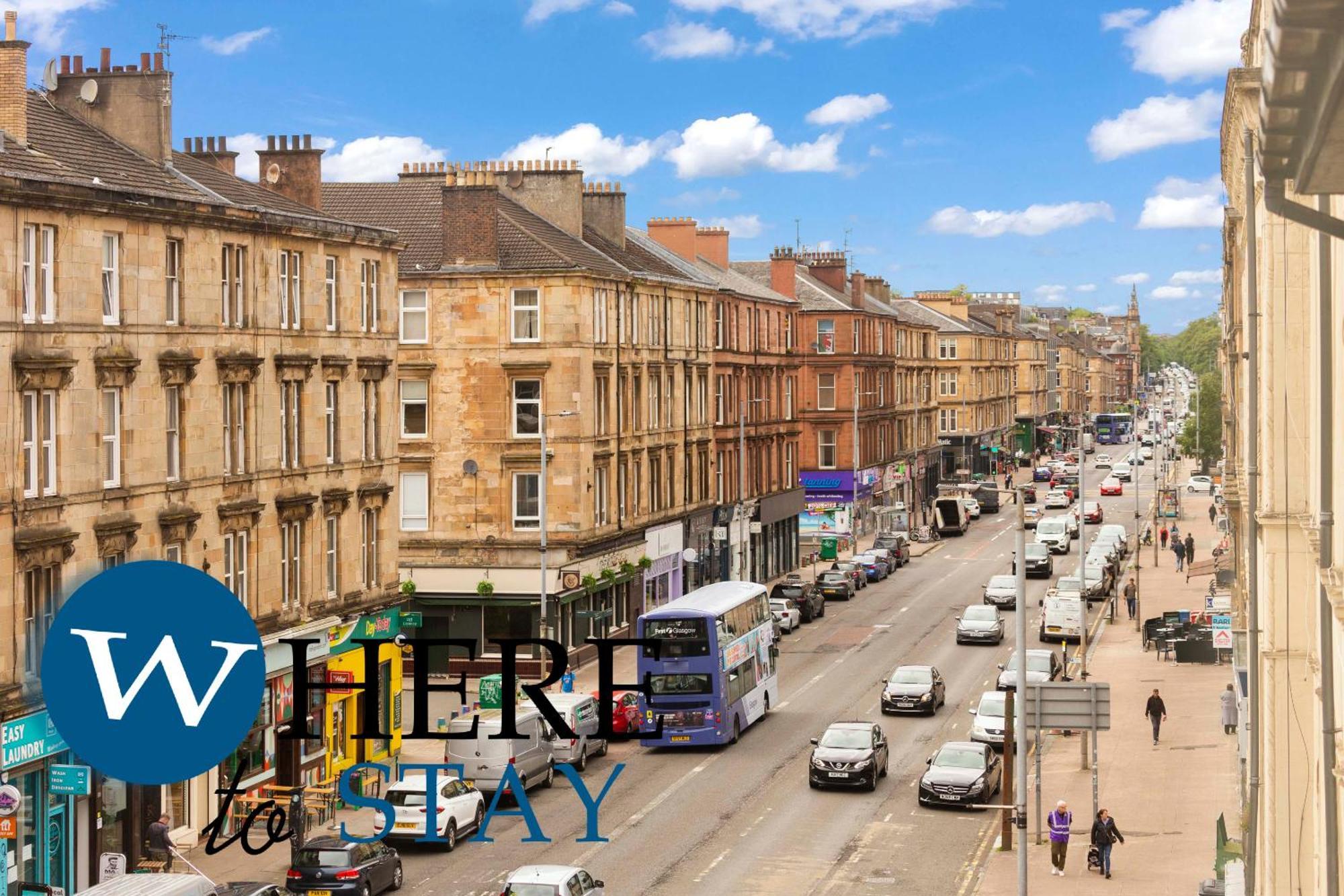 Bright 1 Bedroom Apartment-Private Parking Glasgow Exterior photo