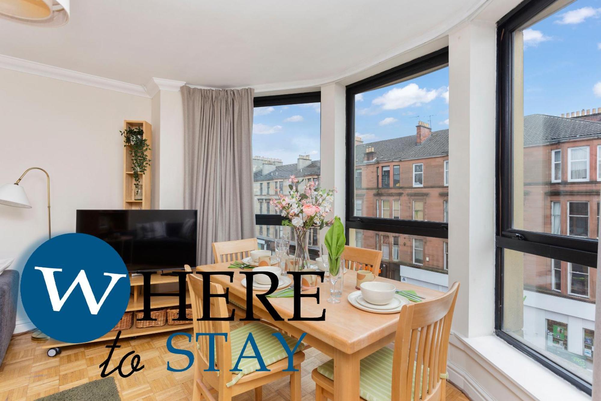 Bright 1 Bedroom Apartment-Private Parking Glasgow Exterior photo