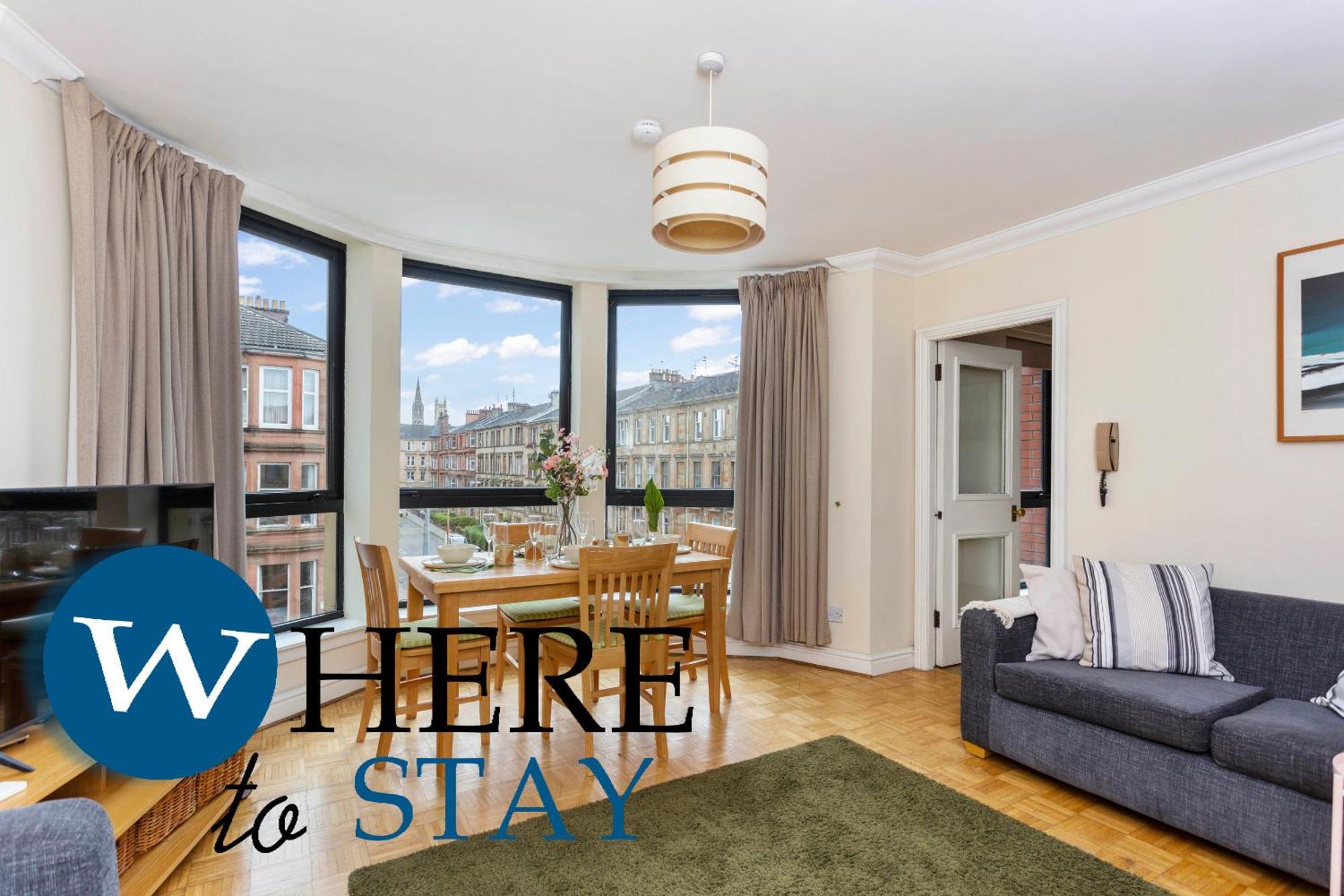 Bright 1 Bedroom Apartment-Private Parking Glasgow Exterior photo